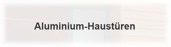 Alu Haustüren 