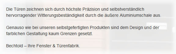 Holz Alu Türen für  Amorbach